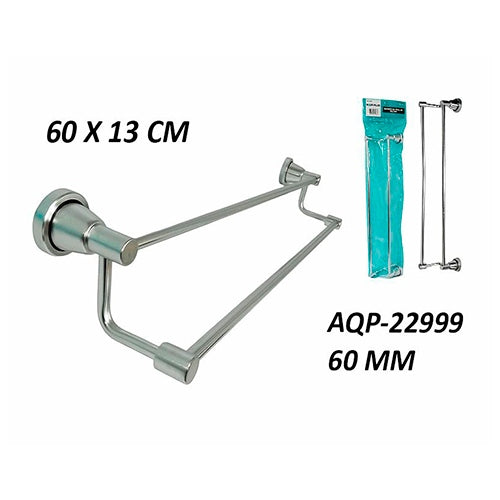 Toallero Porta Toalla Doble Acero Inoxidable