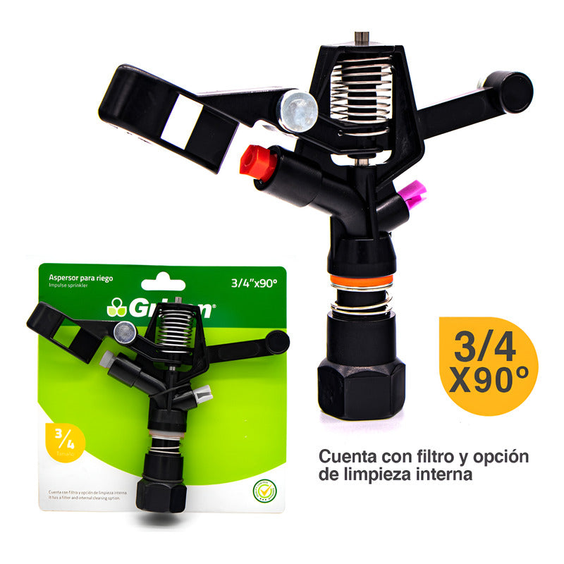 Aspersor De Riego Gatillo Pistola 3/4 Pulgadas Griven Acero
