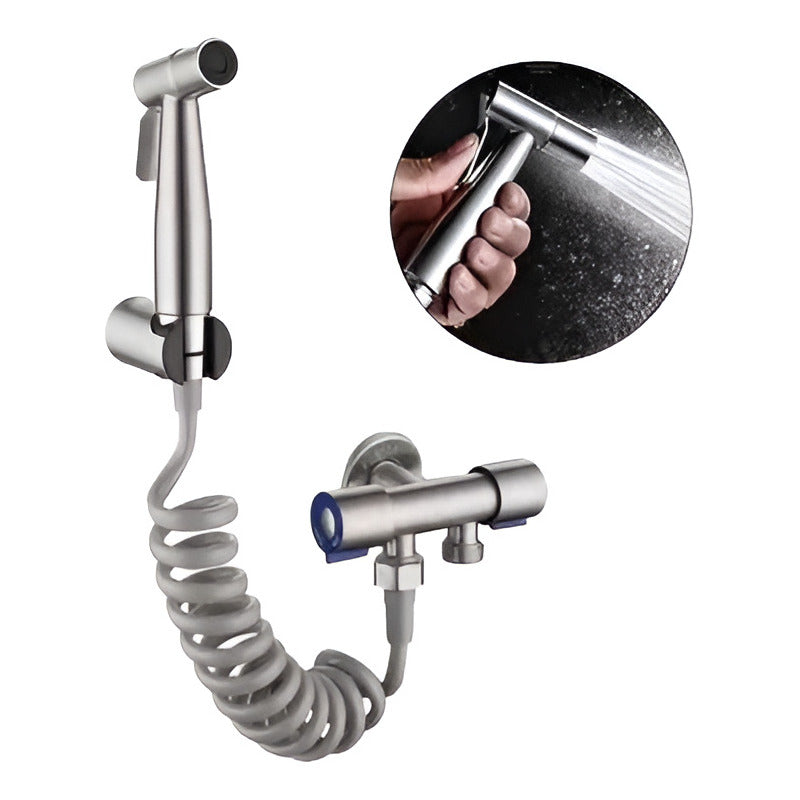Kit Ducha Tipo Teléfono Bidet Llave Arresto Doble