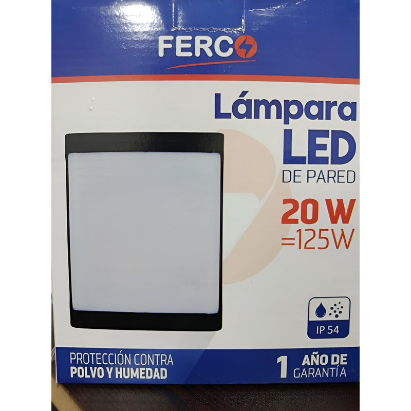 Lampara Vapoleta Led De Pared Superficial 20w Marca Ferco