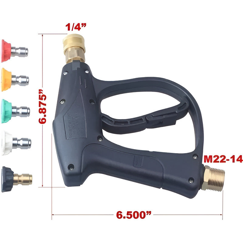 Pistola Corta Para Hidrojet Pico Corto 3200psi Con 5 Puntas