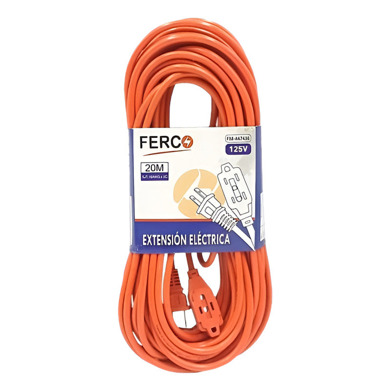 Extensión Eléctrica 20 Metros Naranja