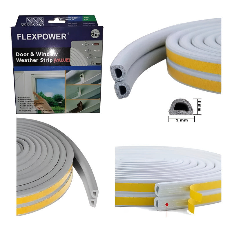 Sello Burlete Goma Adhesiva Aislante Puertas Y Ventanas