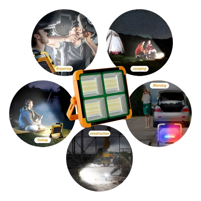 Reflector Led Lampara Solar Recargable Portatil