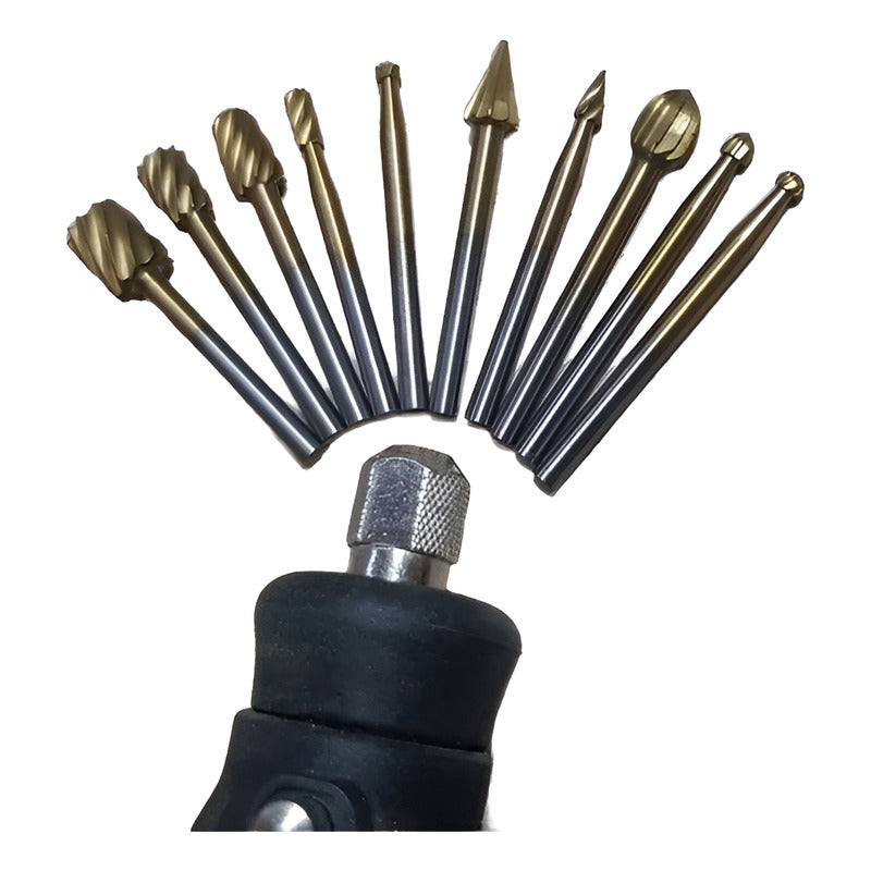 Kit 10 Fresas Puntas Tallar Pulir Grabar Dremel Madera Metal