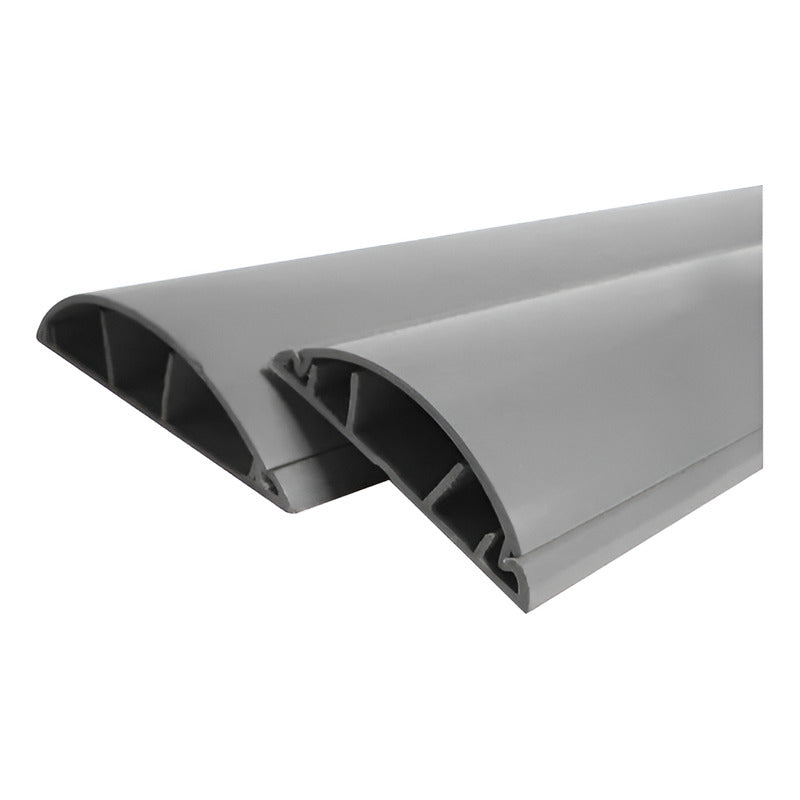 Canaleta Para Piso Adhesiva Gris 90x25x2metros Pvc Tric