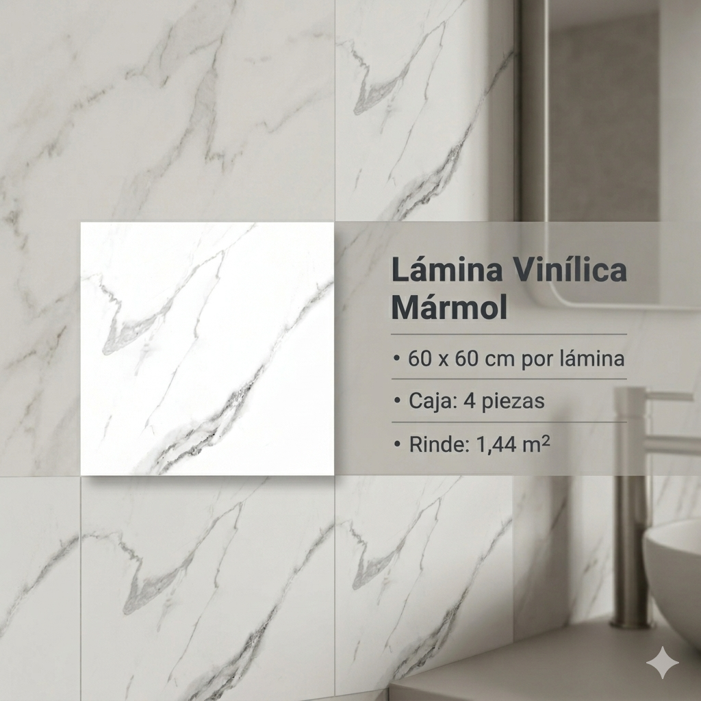 Lamina Vinilica Autoadhesiva Para Pared 60x60cm