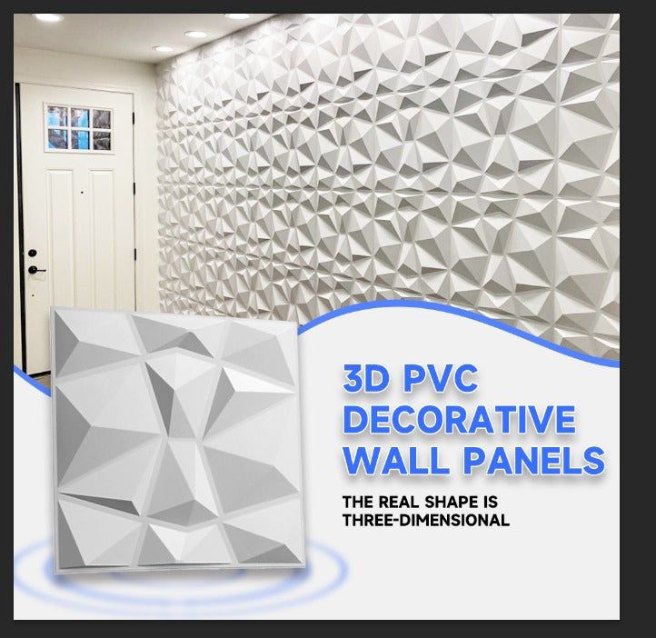 Lámina Panel 3d Decorativo Moderno 50x50 Blanca