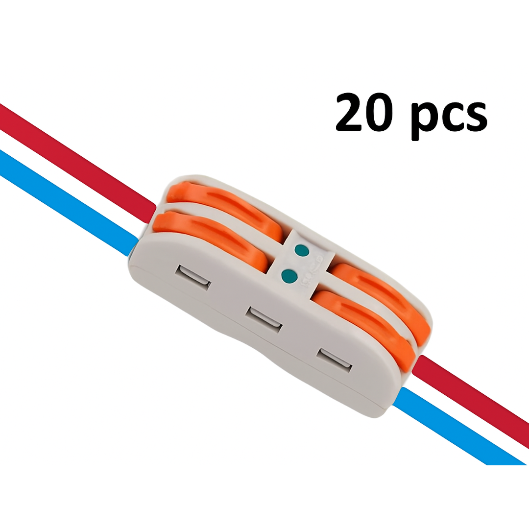Conector Rápido 2x2 Terminal Empalme Cables 32amp