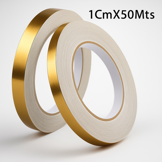 Cinta Decorativa Autoadhesiva 50mtrs Para Pared Dorada