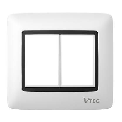 Apagador Interruptor Doble Moderno Blanco Botón