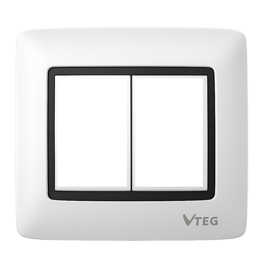 Apagador Interruptor Doble Moderno Blanco Botón