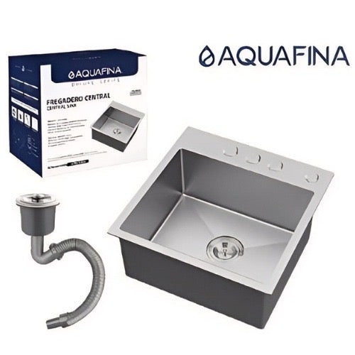 Fregadero Lavaplatos De Acero Inoxidable 50x50cm Aquafina