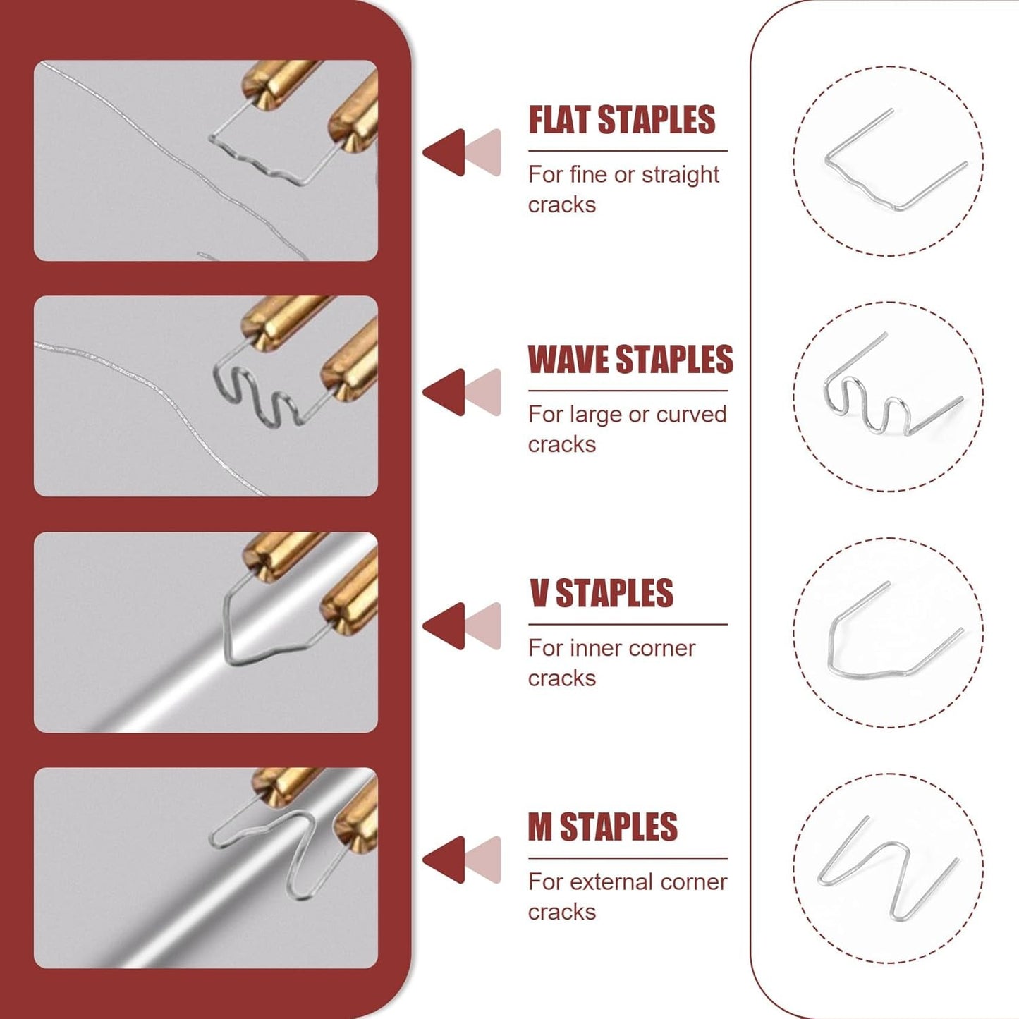 Grapas Para Pistola Soldadora Plastico Parachoques 1800 Pzas