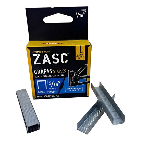 Grapas Planas Grapadora Manual 5/16 8mm Caja De 1000 Pzas