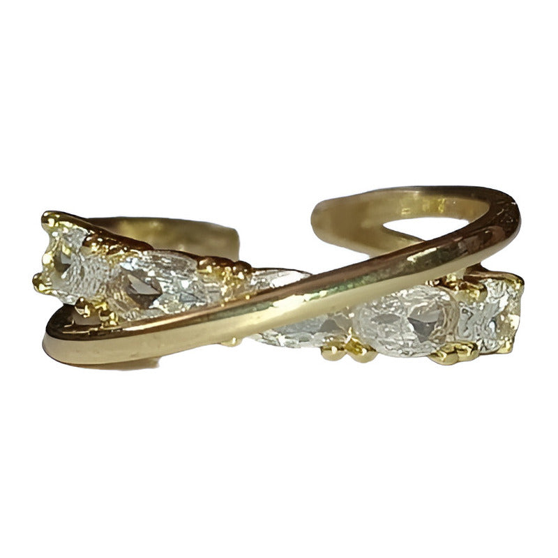 Anillos Con Pedrería Tendencia Accesorios  Moda Mujer