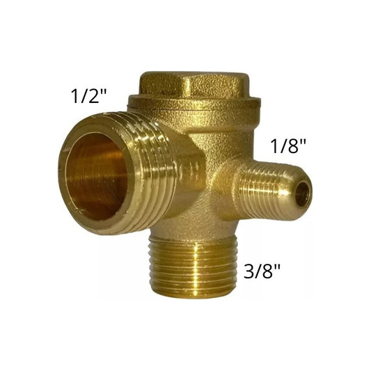 Válvula Check Para Compresor Anti Retorno 3/8 X 1/2