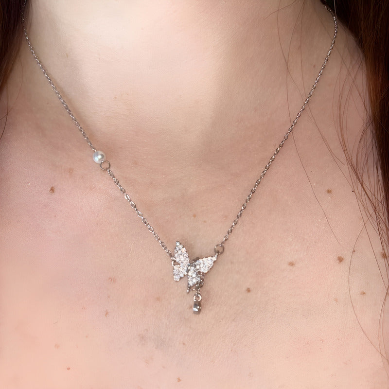 Cadena Con Dije Para Damas Lujo A La Moda Acero Inoxidable