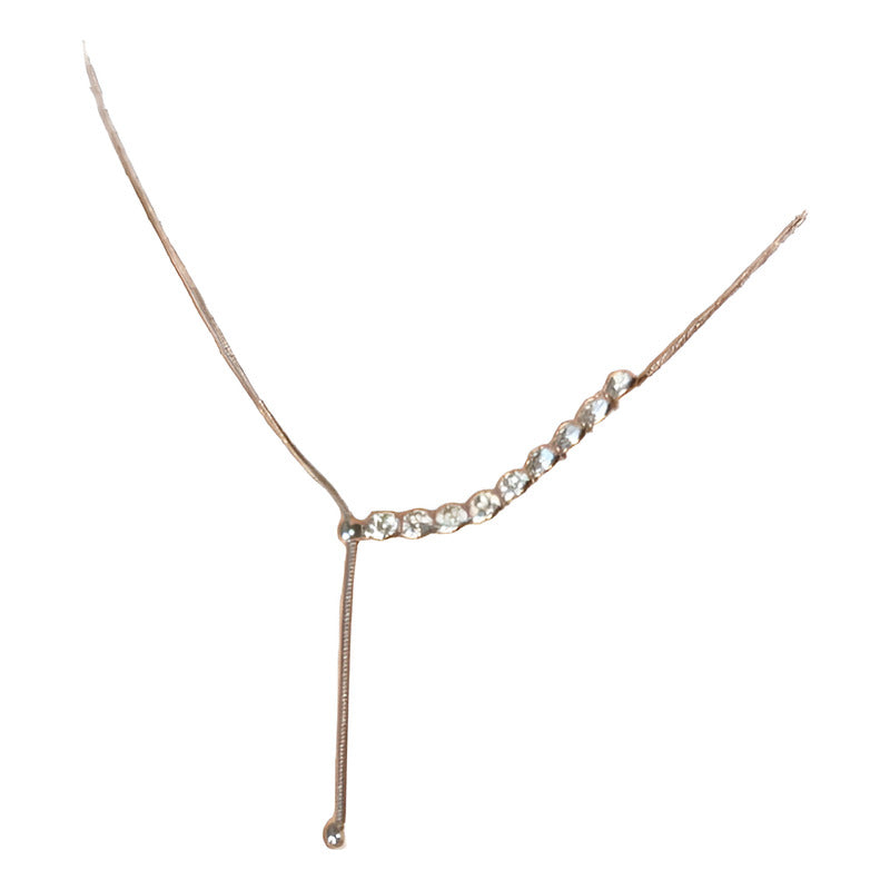 Cadena Collar De Circones Dije Para Damas Acero Inoxidable