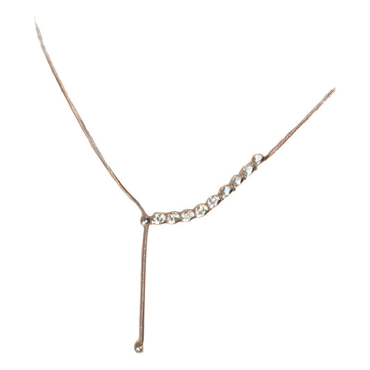 Cadena Collar De Circones Dije Para Damas Acero Inoxidable