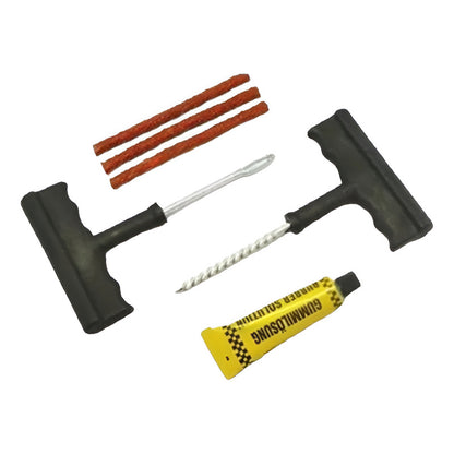 Kit Para Reparar Pinchazos De Cauchos Con Parches Gusanos