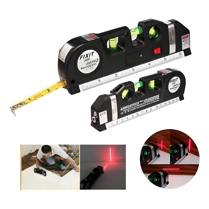 Medidor Nivel Laser Multiusos Con Cinta Métrica