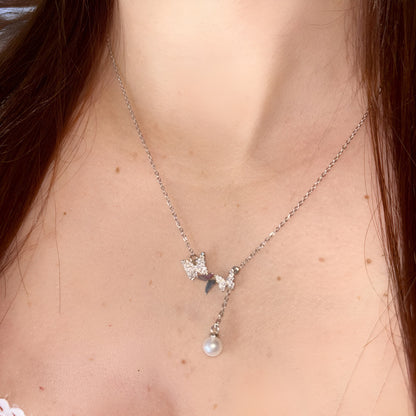 Cadena Con Dije Para Damas Mariposa Fashion Acero Inoxidable