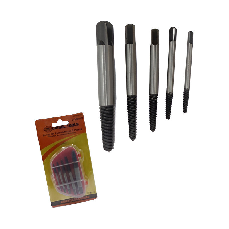 Juego Kit Extractor De Tornillos Pernos De 5 Piezas