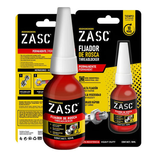 Fijador De Rosca Trabarosca Rojo Súper Fuerte 10ml Zasc