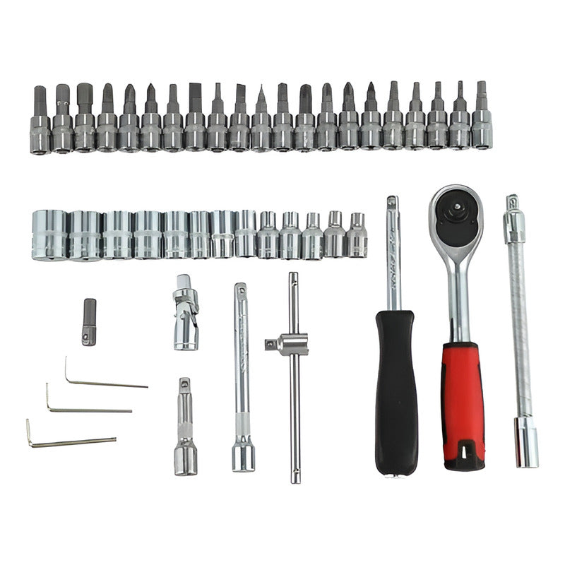 Juego De Dados Y Ratchet 1/4 46 Piezas Material Cr-v