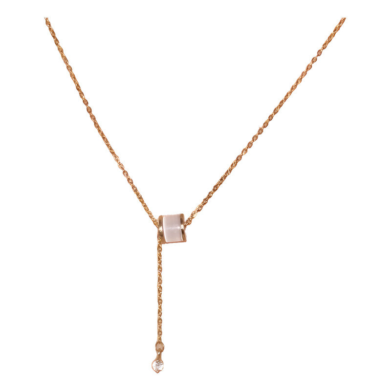 Cadena Collar Dije Para Damas Elegante Acero Inoxidable