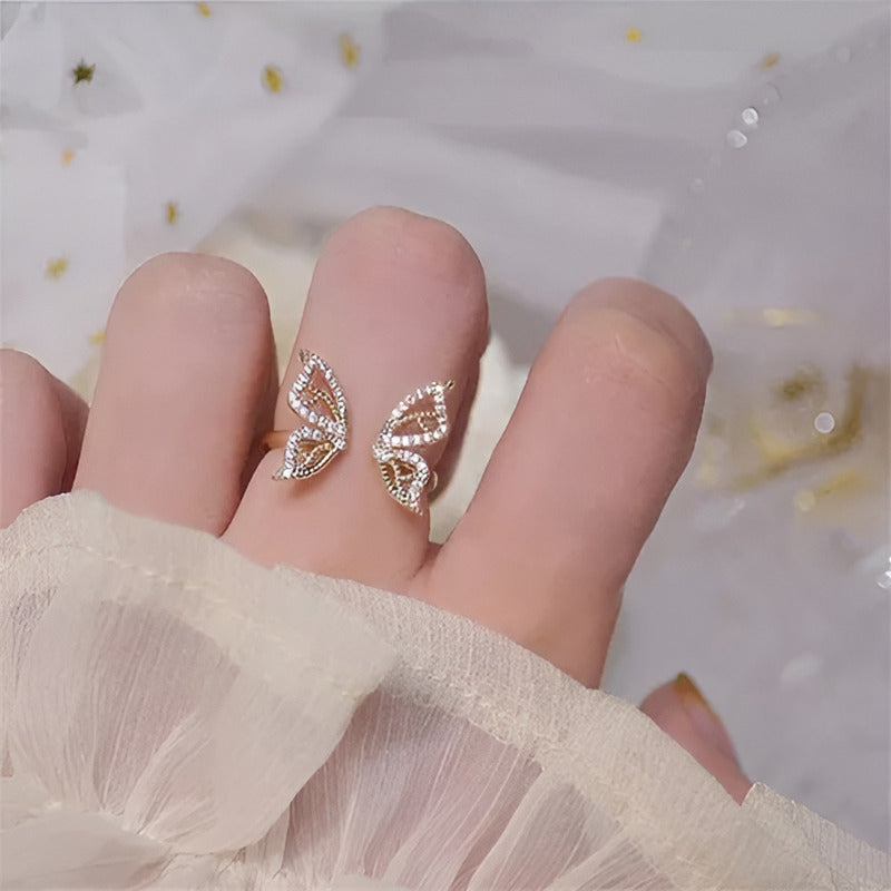 Anillo De Mariposa Tendencia Accesorios Moda Mujer