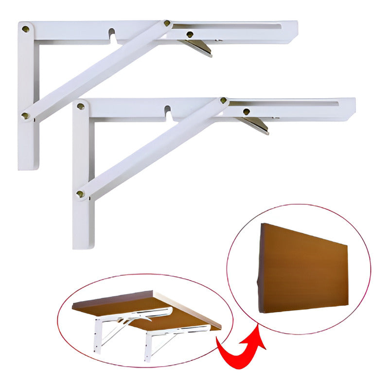 Pie De Amigo Soporte Plegable Para Repisa 20x11x3cm El Par