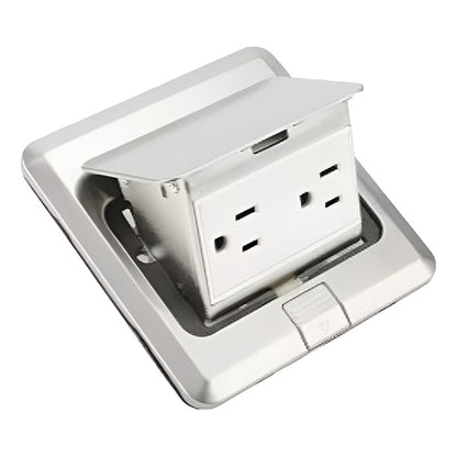 Toma Corriente Oculto Para Piso Mesas Topes Empotrable