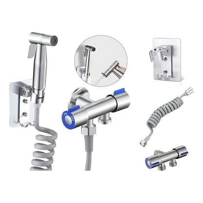 Kit Ducha Tipo Teléfono Bidet Llave Arresto Doble