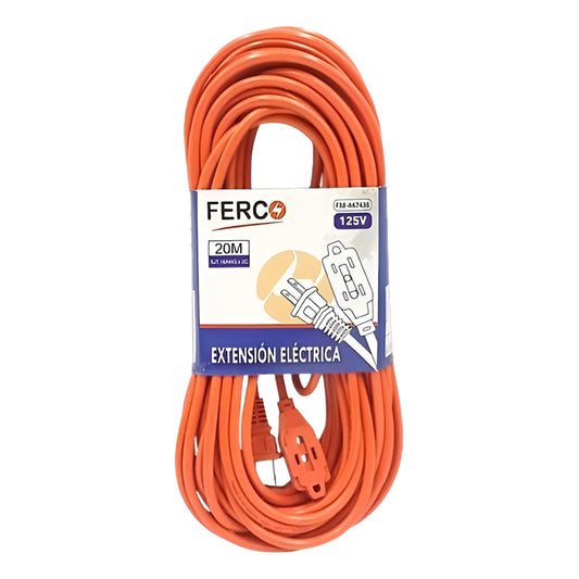 Extensión Eléctrica 20 Metros Naranja