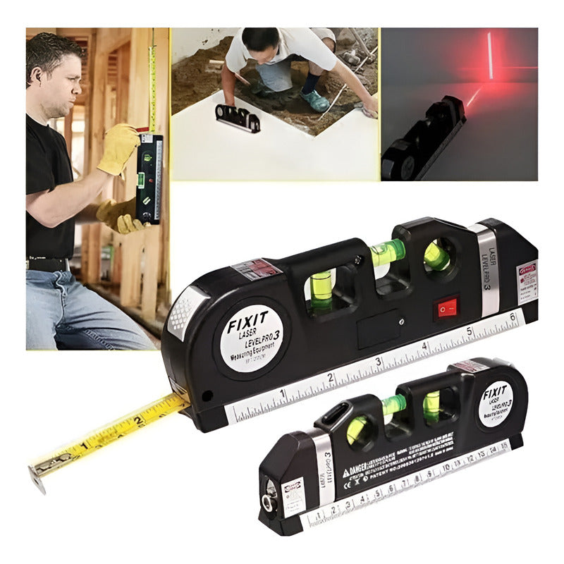 Medidor Nivel Laser Multiusos Con Cinta Métrica