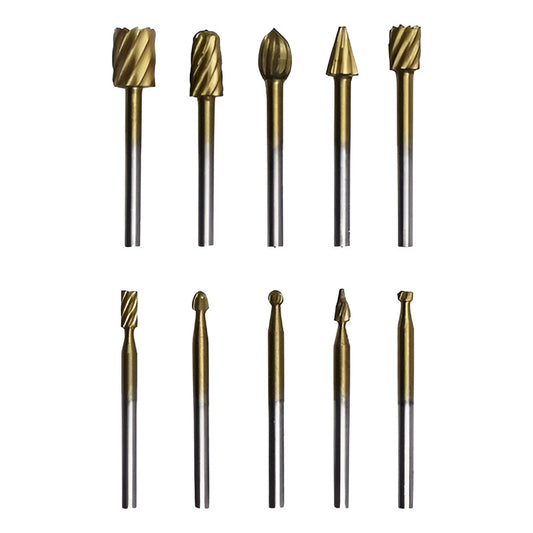 Kit 10 Fresas Puntas Tallar Pulir Grabar Dremel Madera Metal
