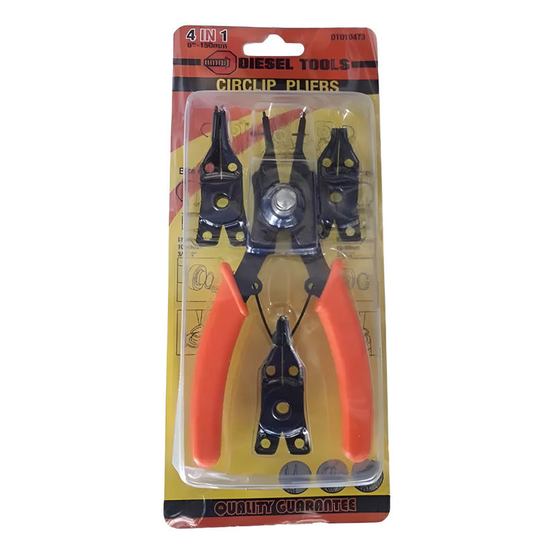 Pinza Alicate Saca Reten Juego 4 En 1 Diesel Tools