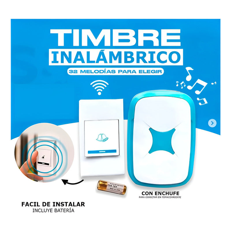 Timbre Inalámbrico Ilum-ven 32 Tonos De Música
