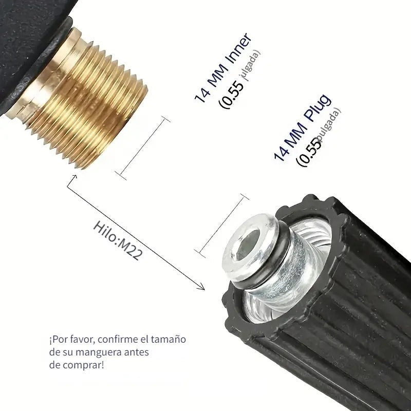 Manguera Universal Para Hidrojet Alta Presión 5mts M22 3000psi