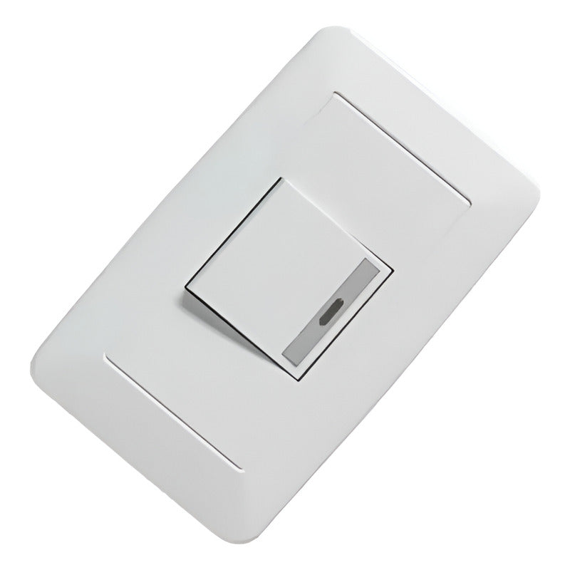Apagador Interruptor Sencillo Moderno Blanco
