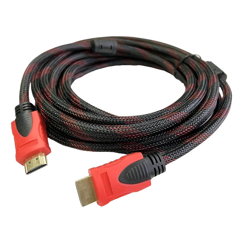 Cable Full HDMI Con Malla Reforzado 10 Mts Wash 3d Tv Blue-ray