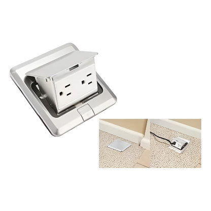 Toma Corriente Oculto Para Piso Mesas Topes Empotrable