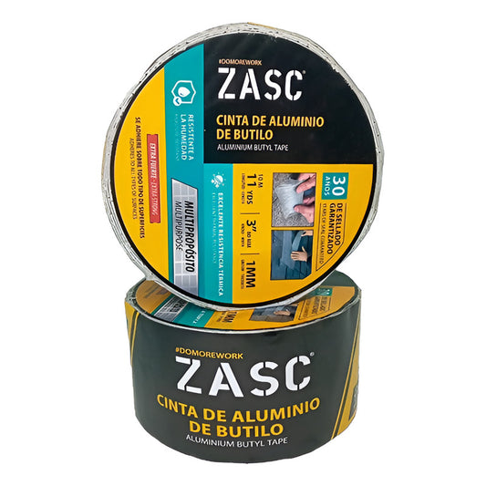 Cinta Para Impermeabilizar Aluminio De Butilo Zasc 3m x 10cm