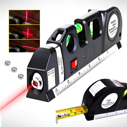 Medidor Nivel Laser Multiusos Con Cinta Métrica