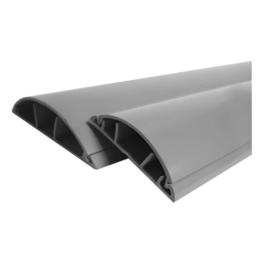 Canaleta Para Piso Adhesiva Gris 90x25x2metros Pvc Tric