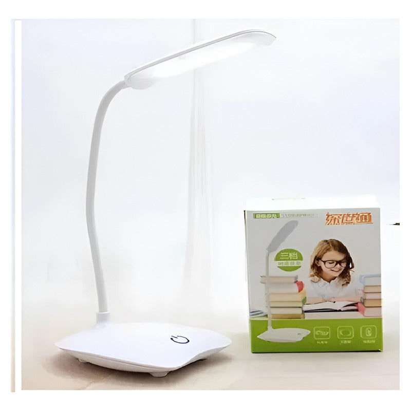 Lampara De Mesa Recargable Led Flexible Portátil Blanca