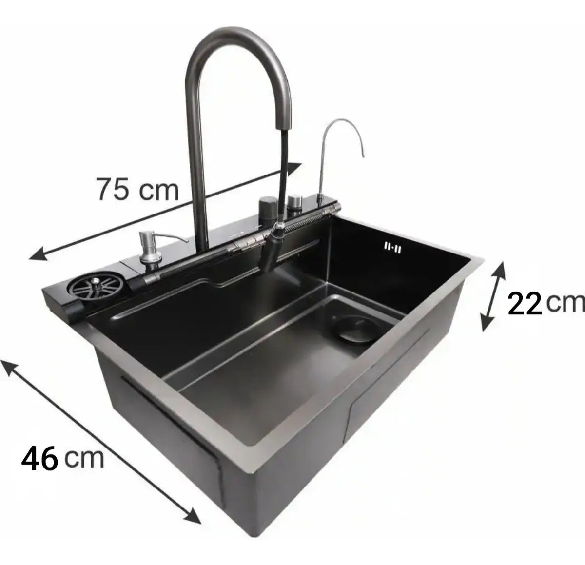 Fregadero Lavaplato Lujo Digital Todo En Uno 75 x 46 cm