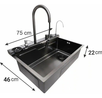 Fregadero Lavaplato Lujo Digital Todo En Uno 75 x 46 cm